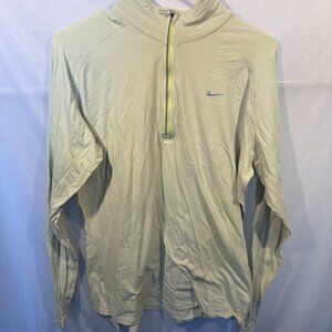 Nike Element Women's DriFit Shirt XL Green Long Sleeve Half Zip Sports